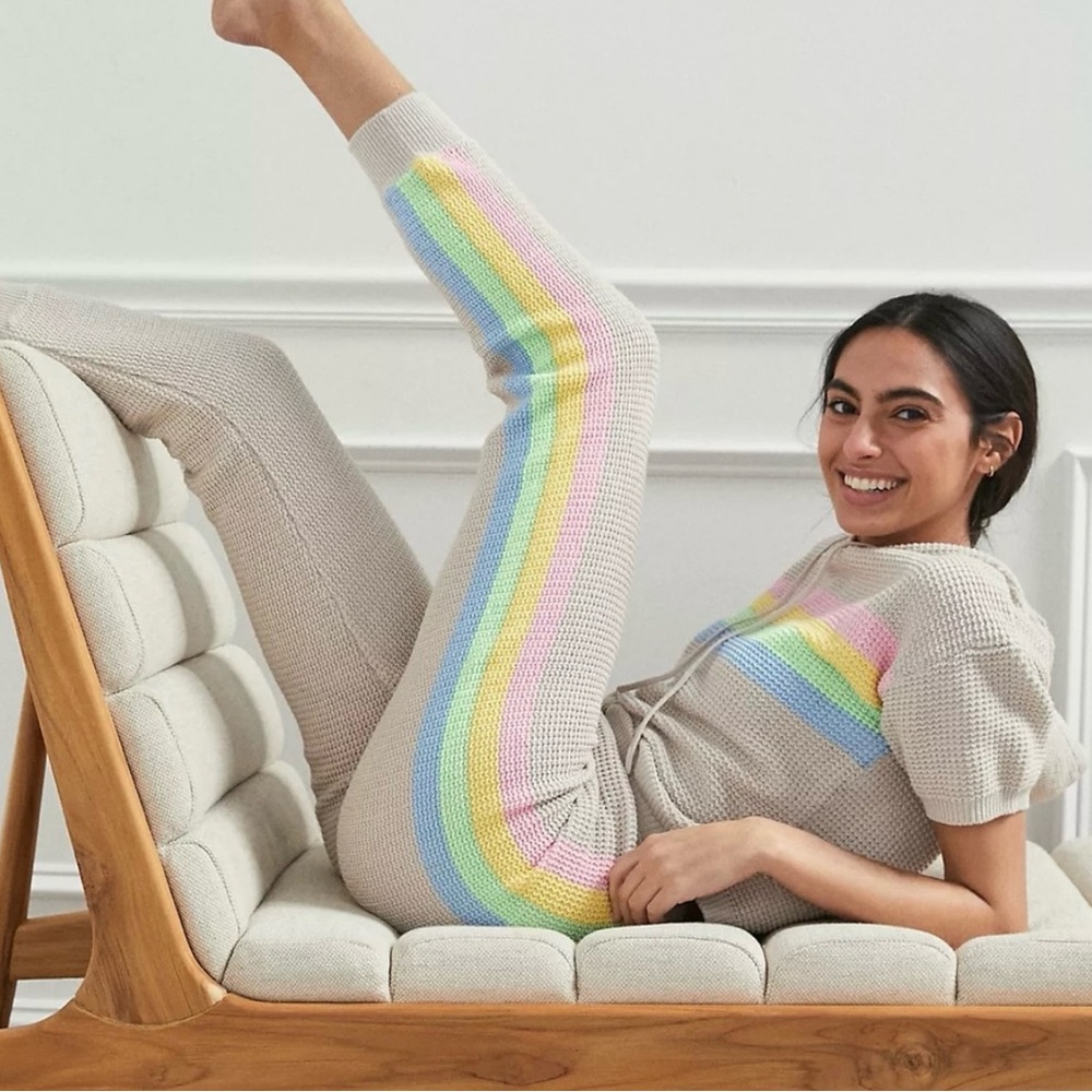 Anthropologie Pastel Rainbow Lounge Set